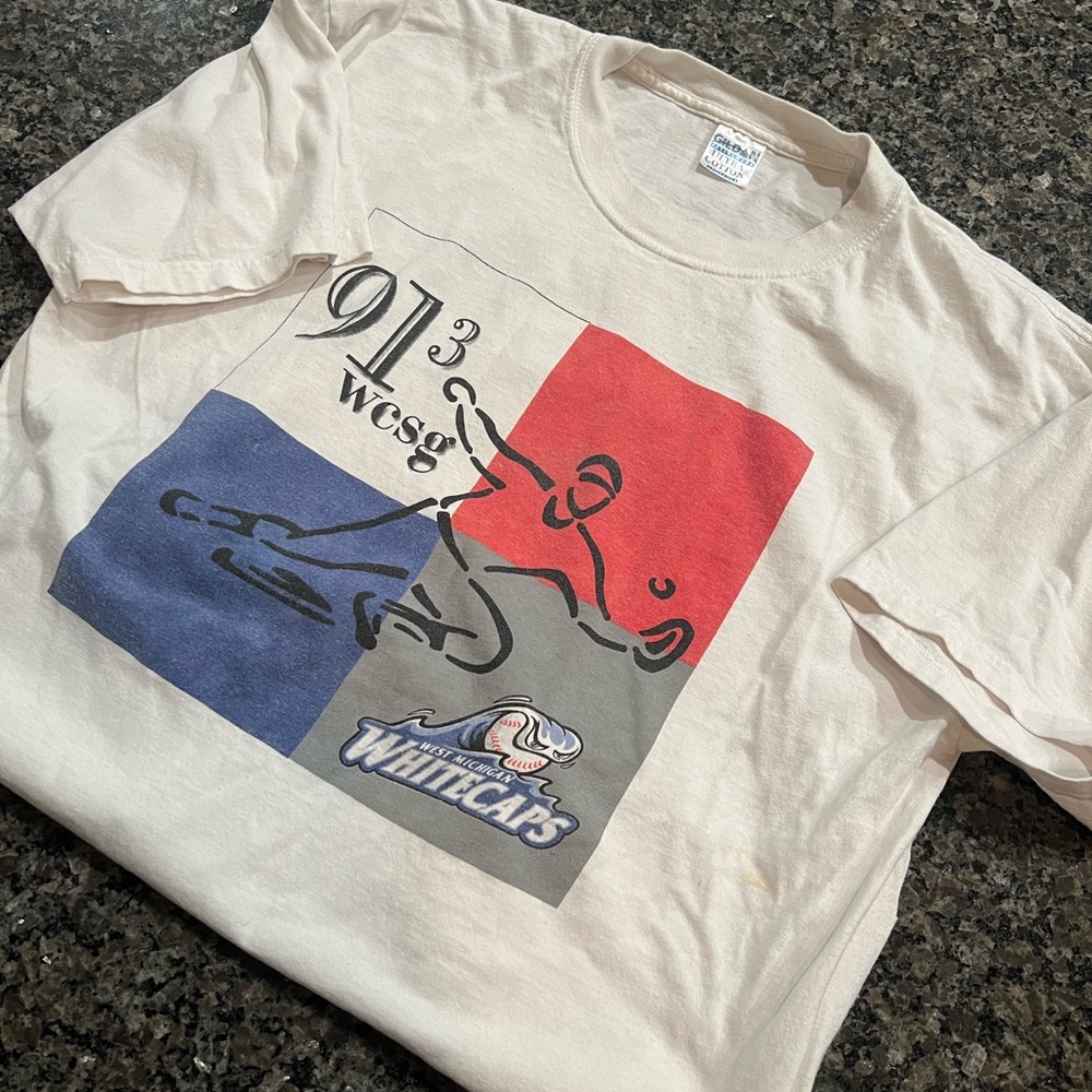 90s west Michigan white caps t shirt